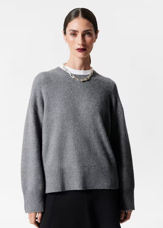 Grey Soft Knit Sweater