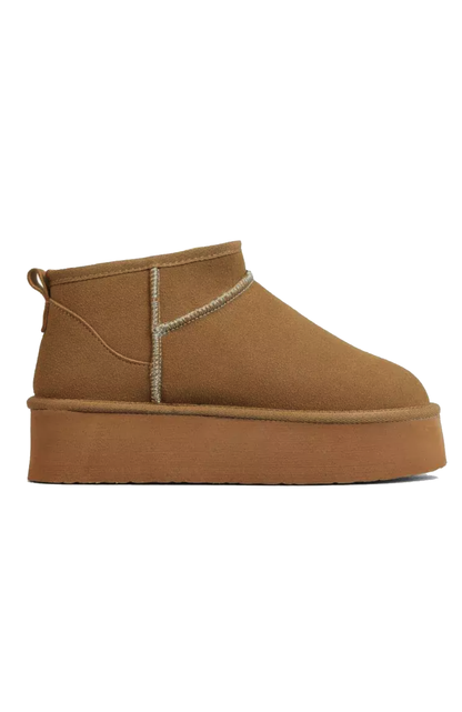 Jet Setter Platform Snug Boots Chestnut