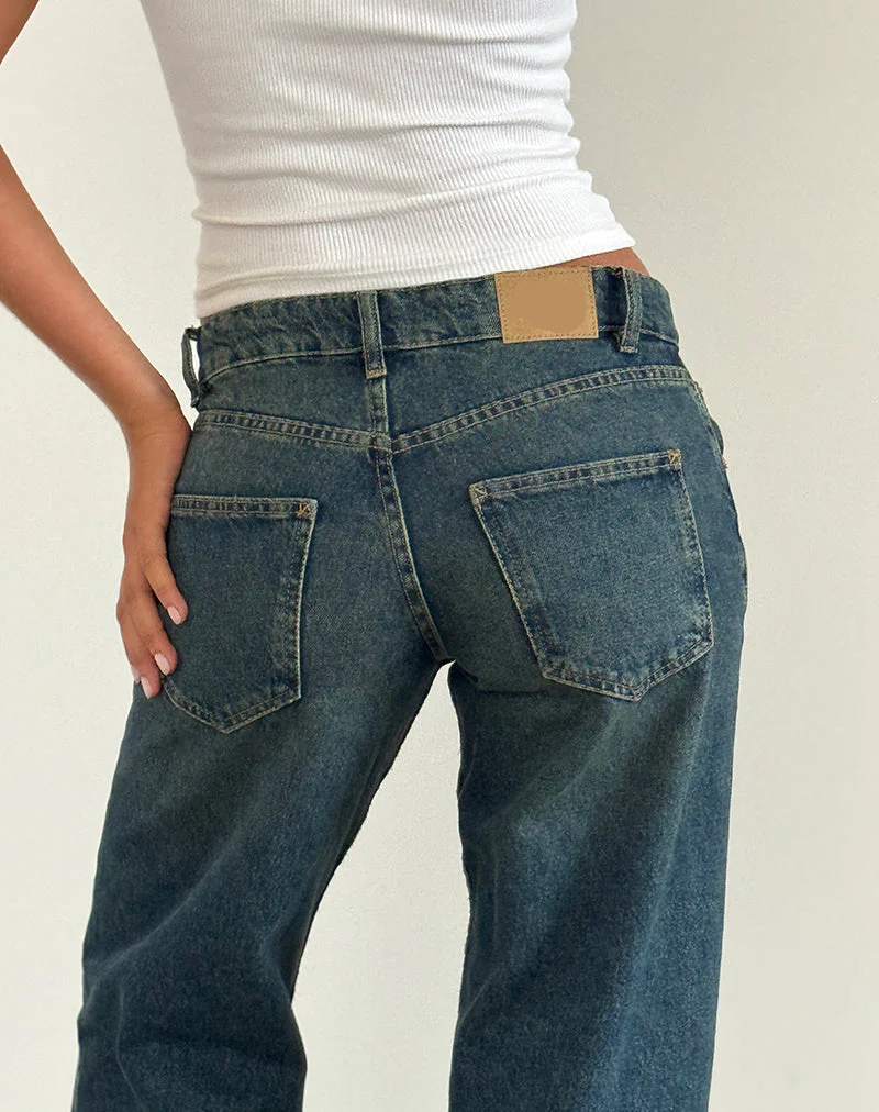 Low Rise Jeans - Bright Blue